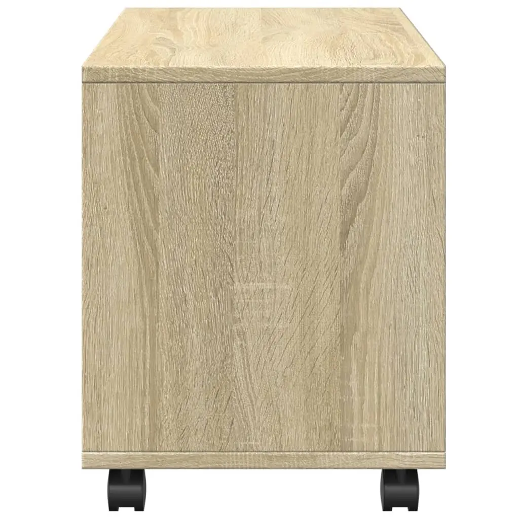Rolling Cabinet Engineered Wood Brown 72L x 33W x 42.5H cm