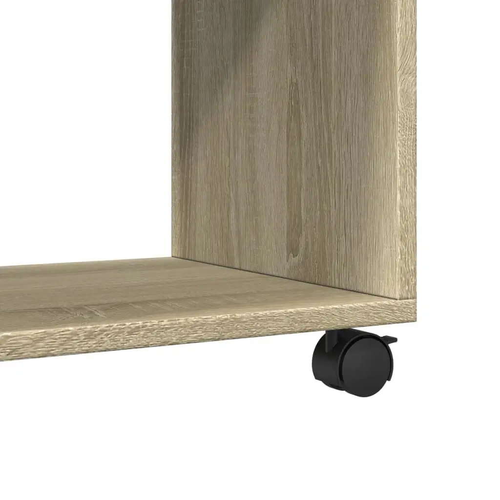 Rolling Cabinet Engineered Wood Brown 72L x 33W x 42.5H cm