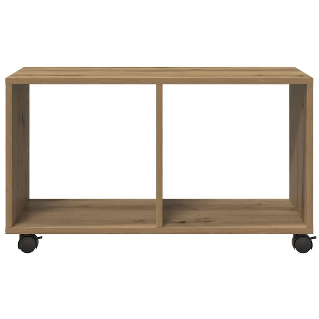 Brown Engineered Wood Rolling Cabinet