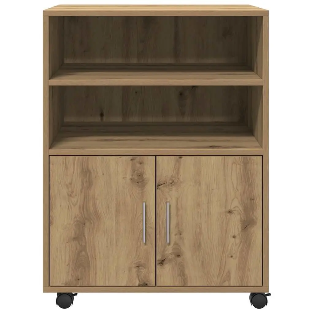 Rolling Cabinet Engineered Wood 60x48x81cm Brown