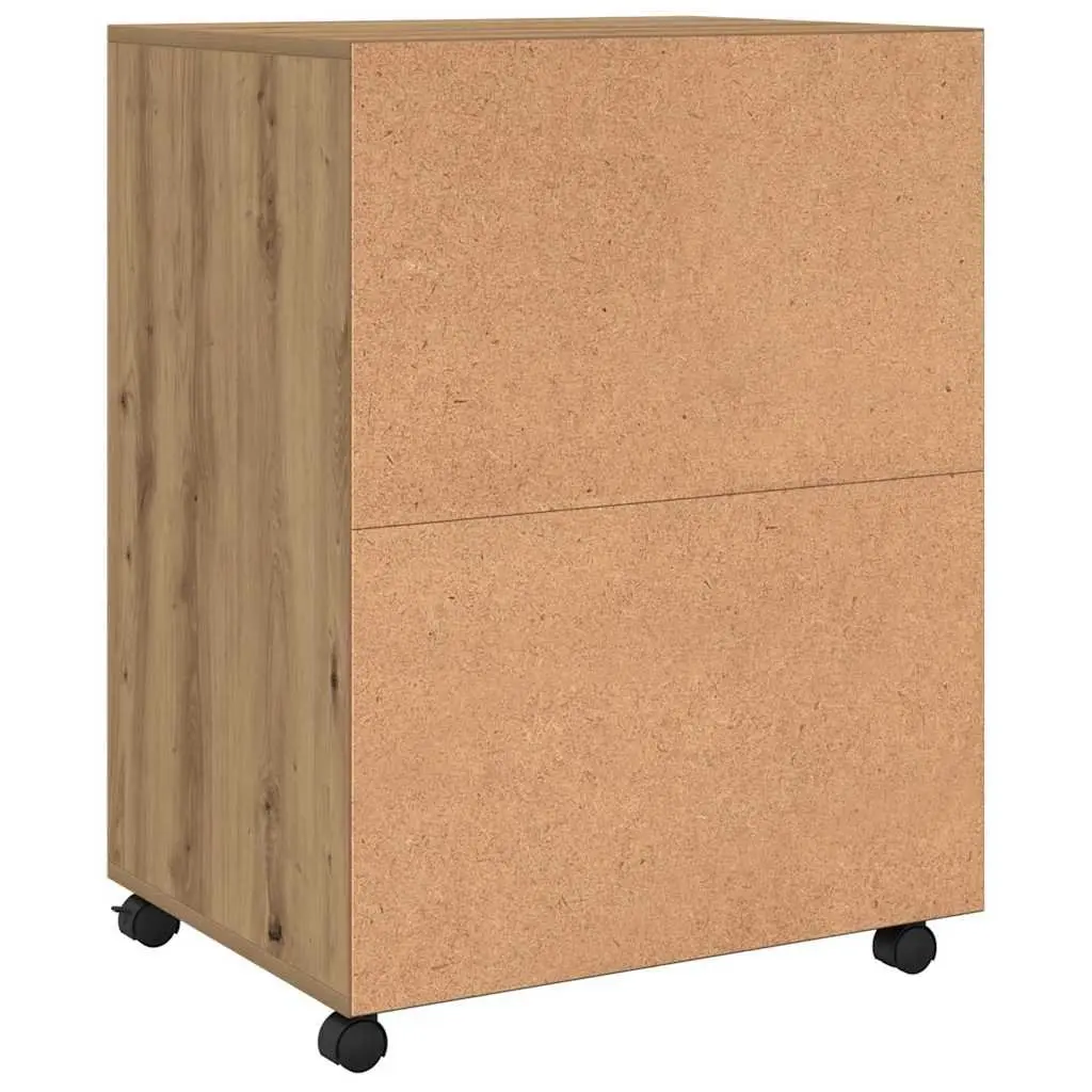 Rolling Cabinet Engineered Wood 60x48x81cm Brown