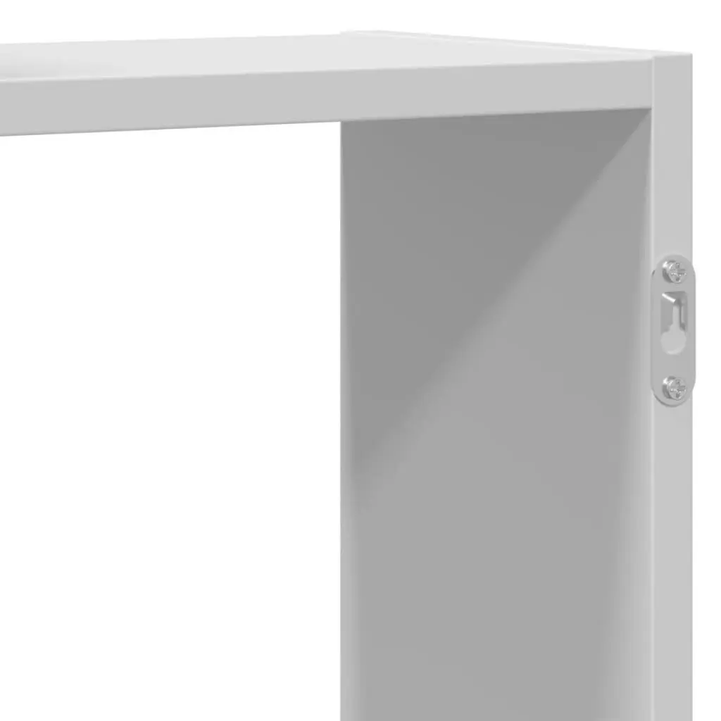 Wall Shelf White Floating Storage Display Organiser Engineered Wood 129x18x42cm
