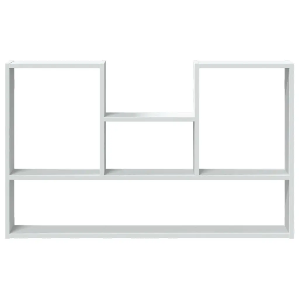 Wall Shelf White Floating Storage Display Organizer Engineered Wood 99x15x60cm