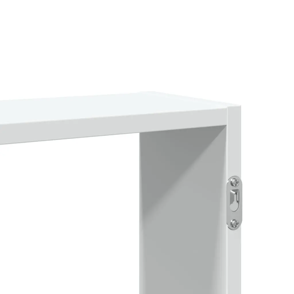 Wall Shelf White Floating Storage Display Organizer Engineered Wood 99x15x60cm