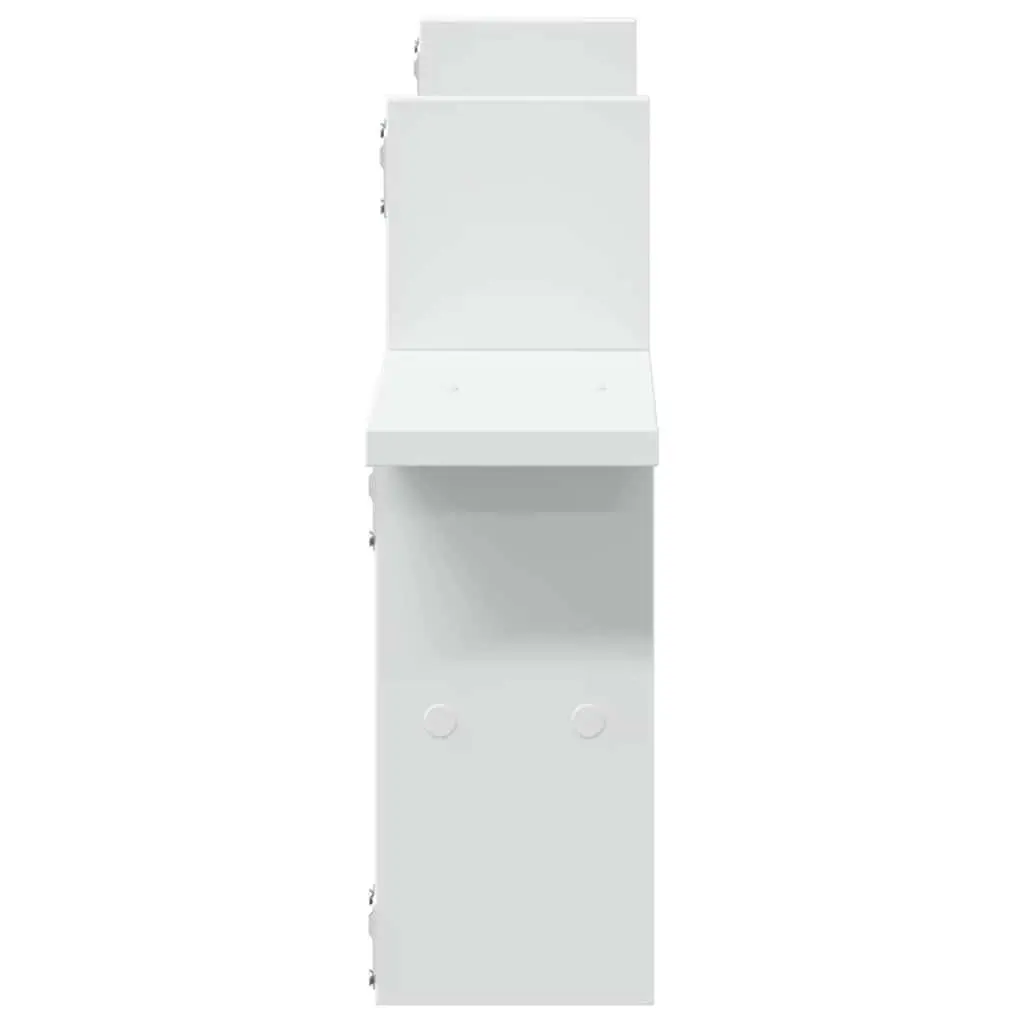 Wall Shelves Engineered Wood 38x12x38 cm White 2 Piece Floating Storage Display Shelving Unit