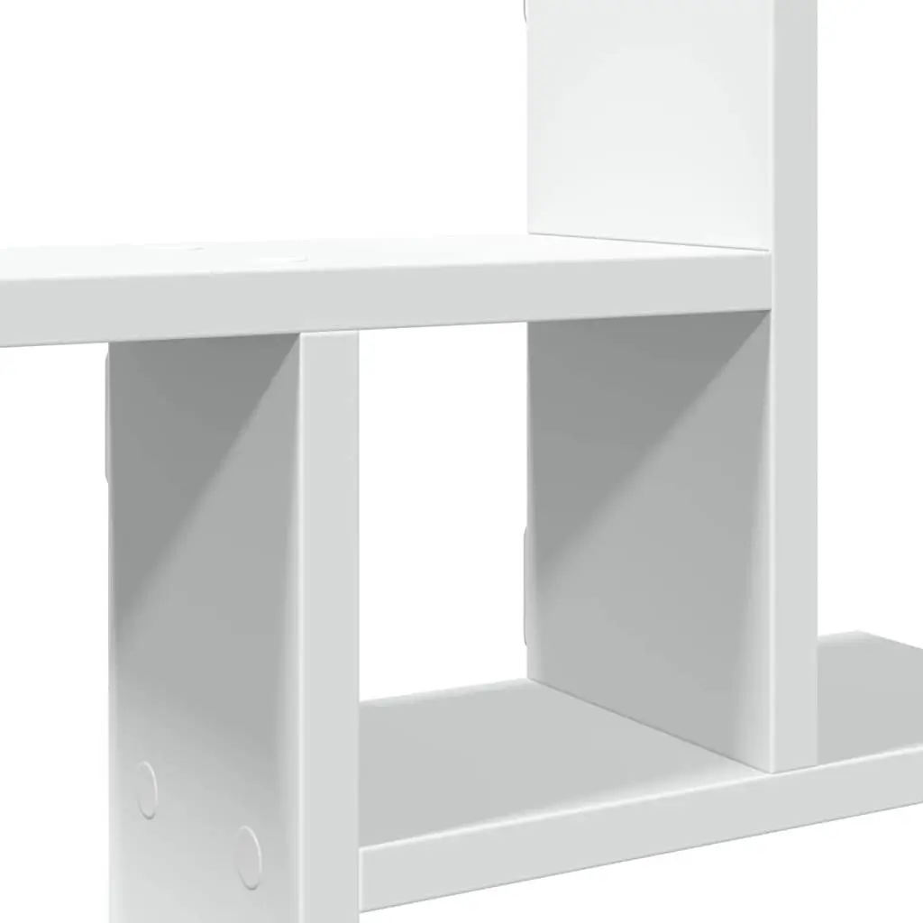 Wall Shelves Engineered Wood 38x12x38 cm White 2 Piece Floating Storage Display Shelving Unit