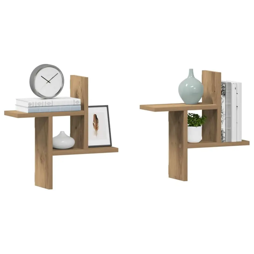 Brown Floating Wall Shelves for Organising