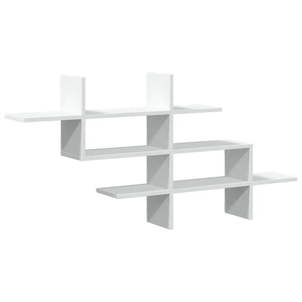 Floating Wall Shelf in White for Durable Storage