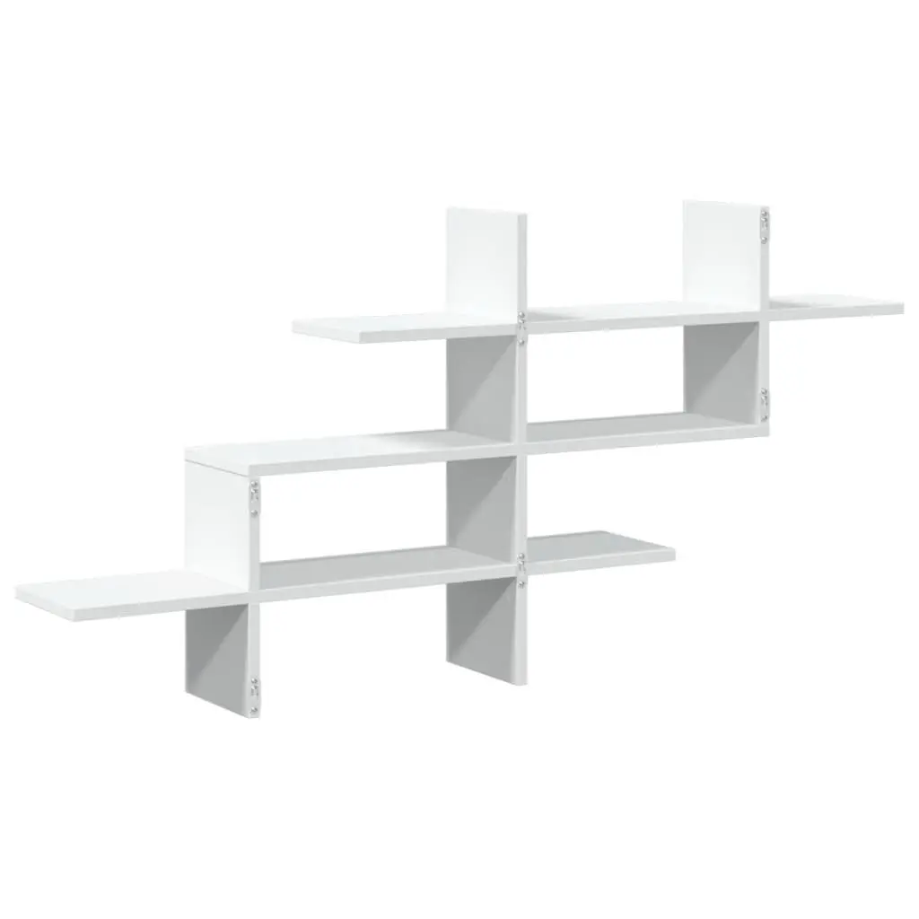 Floating Wall Shelf in White for Durable Storage