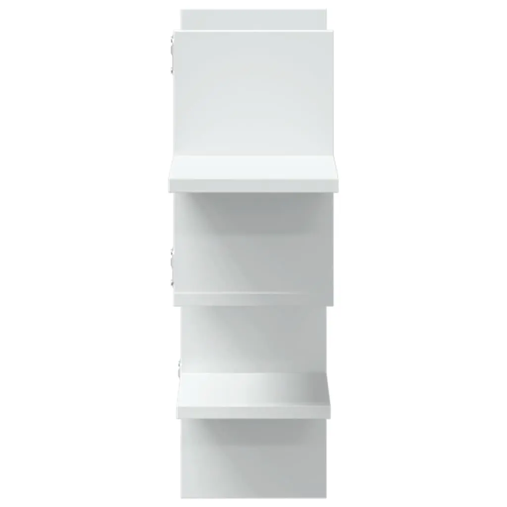 Floating Wall Shelf in White for Durable Storage