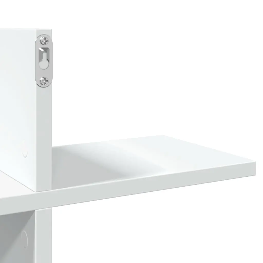 Floating Wall Shelf in White for Durable Storage