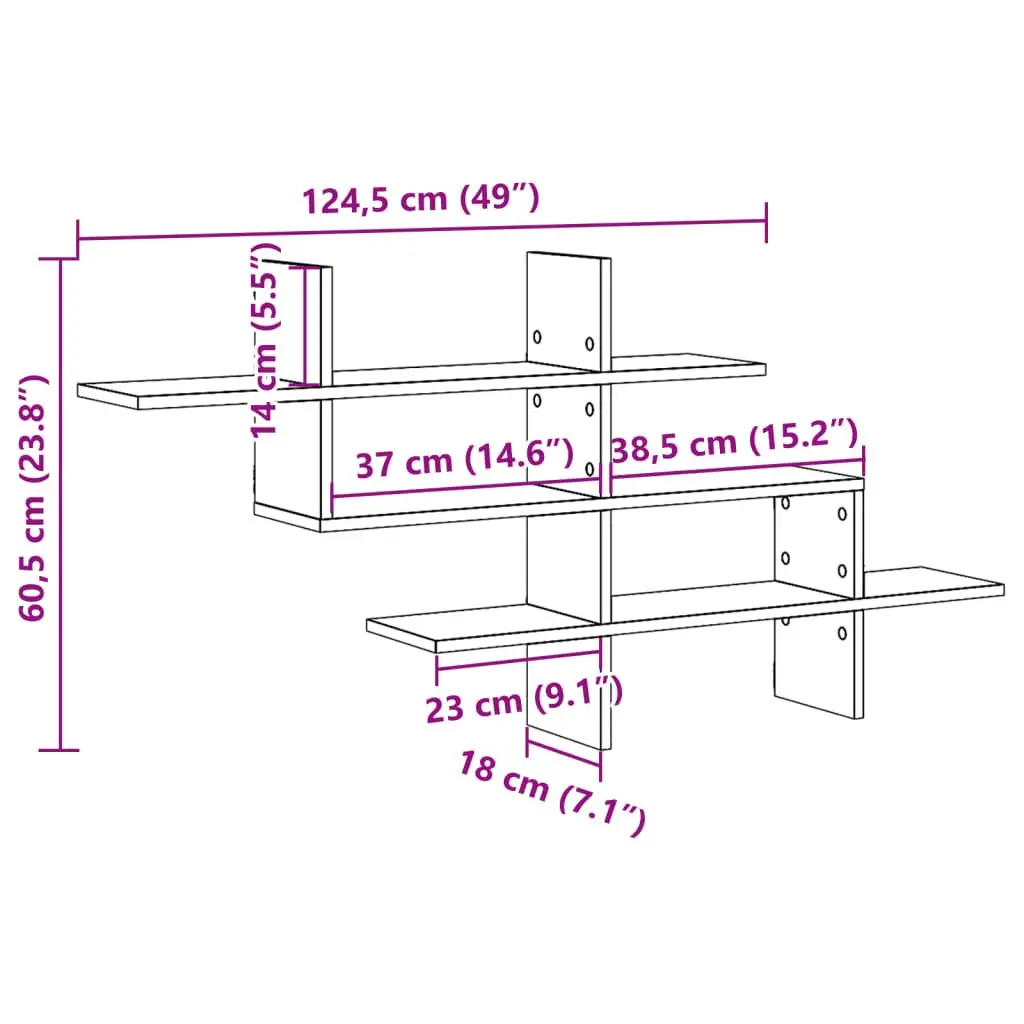Floating Wall Shelf in White for Durable Storage