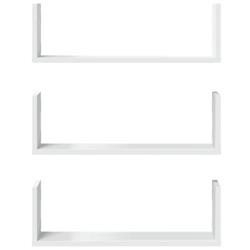White Floating Wall Shelves 3 pcs 58x18x18 cm