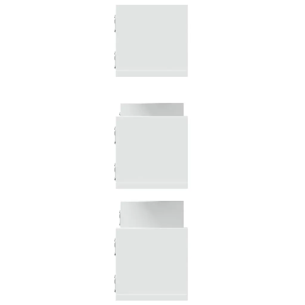 White Floating Wall Shelves 3 pcs 58x18x18 cm