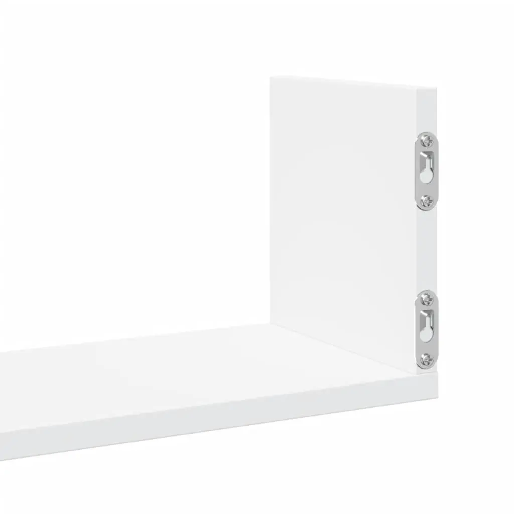 White Floating Wall Shelves 3 pcs 58x18x18 cm