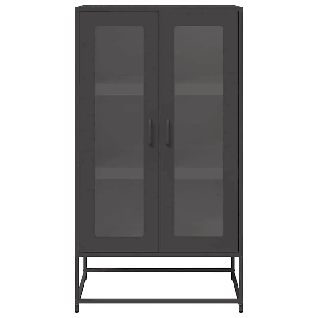Black Highboard Storage Cabinet for Dining Rooms
