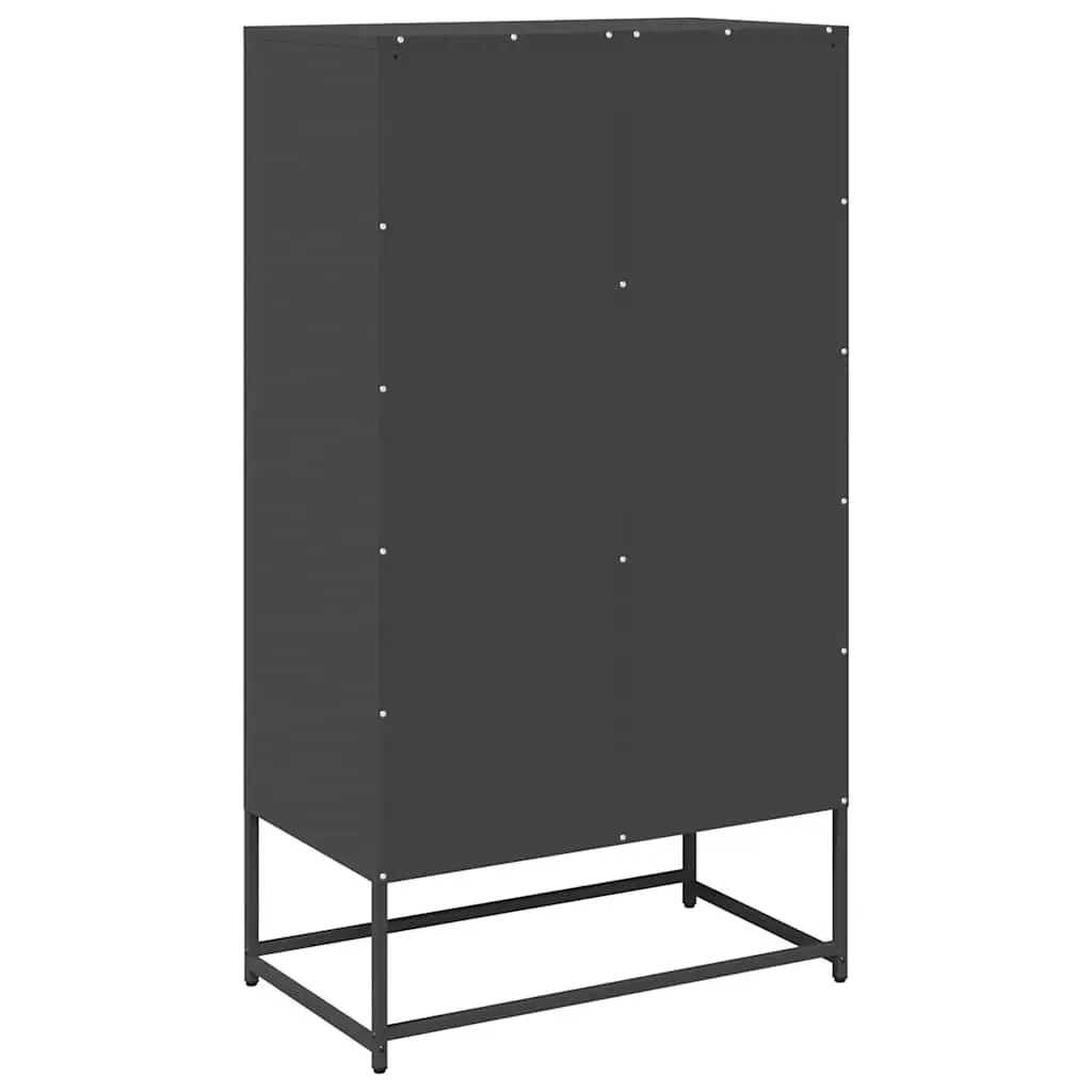 Black Highboard Storage Cabinet for Dining Rooms
