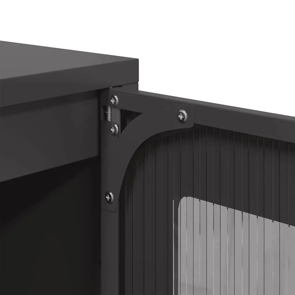 Black Highboard Storage Cabinet for Dining Rooms