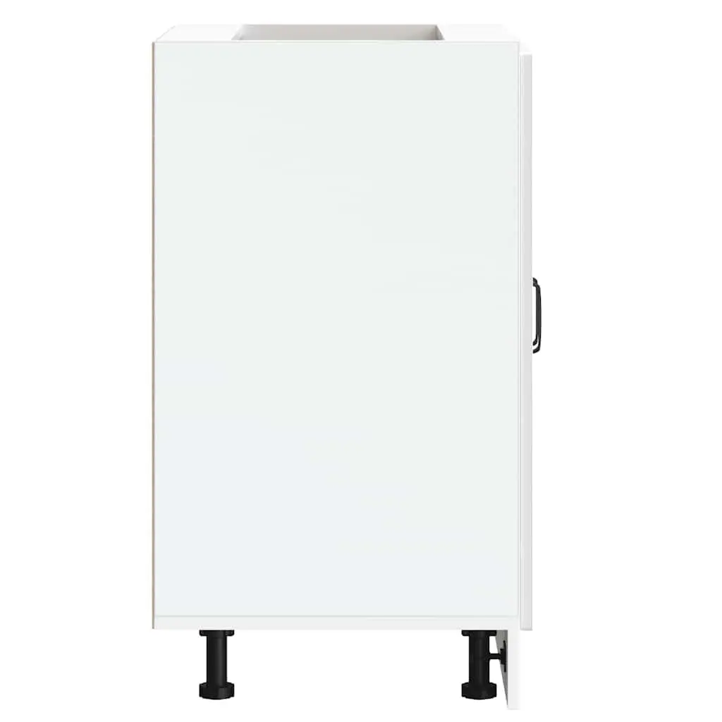 White Sink Base Cabinet for Kitchen Storage 60x46x81.5cm