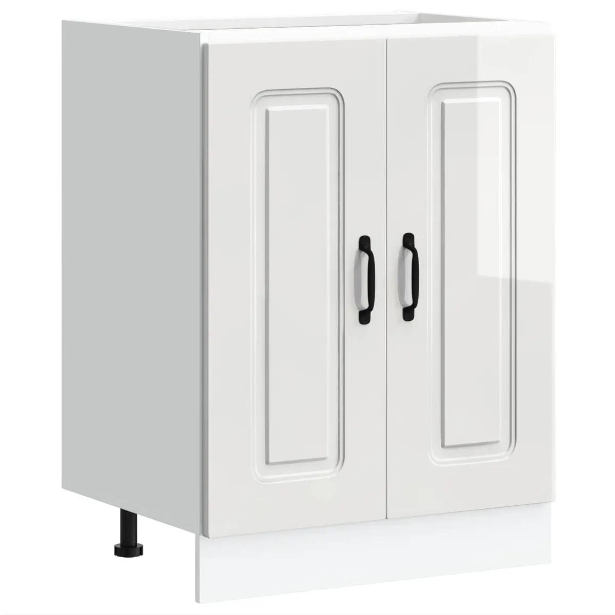 White Sink Base Cabinet for Kitchen Storage 60x46x81.5cm