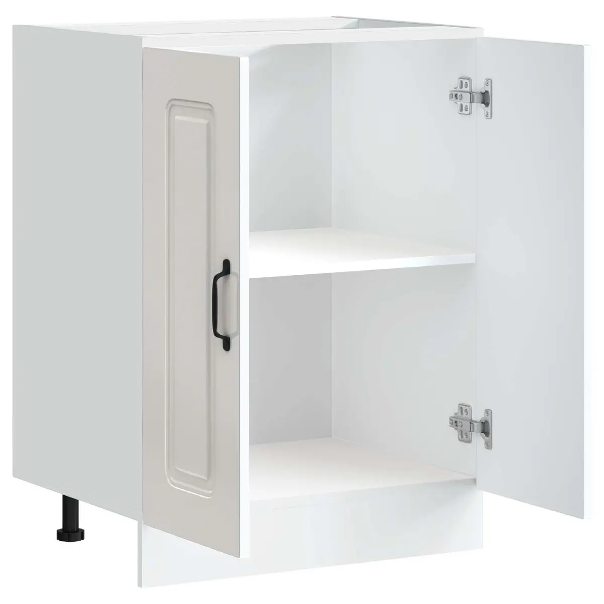 White Sink Base Cabinet for Kitchen Storage 60x46x81.5cm