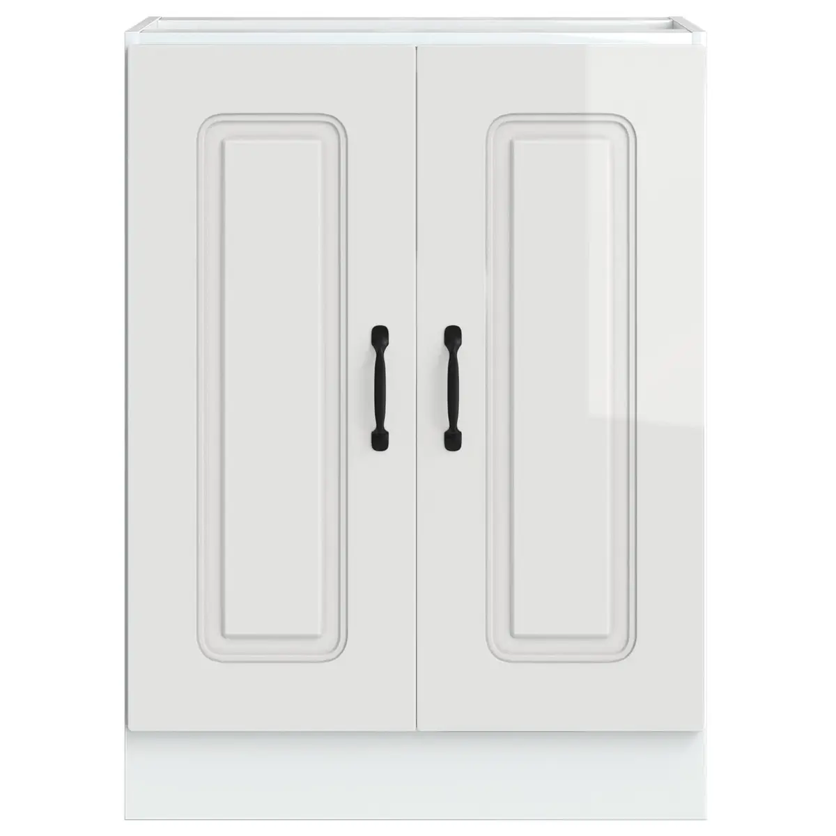 White Sink Base Cabinet for Kitchen Storage 60x46x81.5cm
