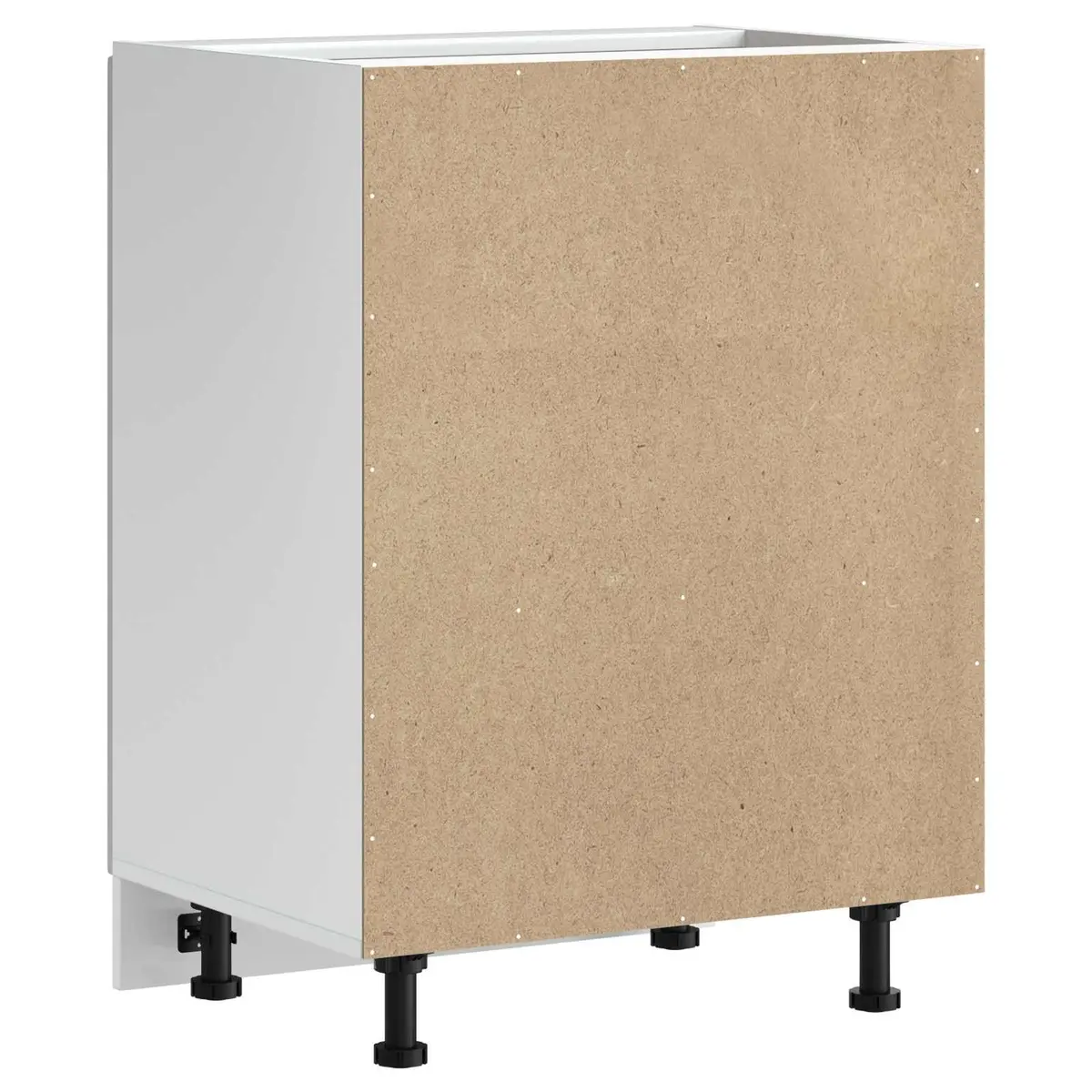 White Sink Base Cabinet for Kitchen Storage 60x46x81.5cm