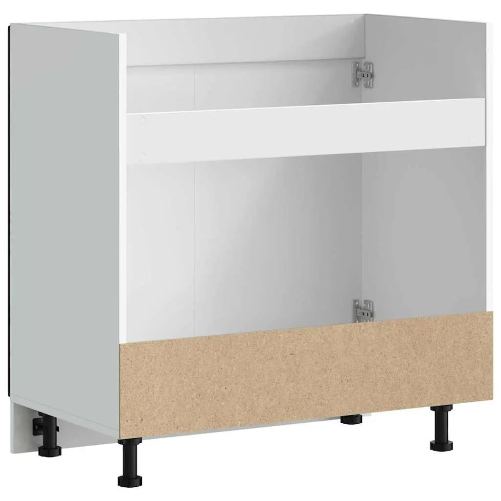 Black Sink Base Cabinet 80cm with Adjustable Feet