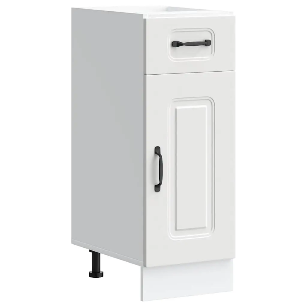 White Engineered Wood Kitchen Base Cabinet