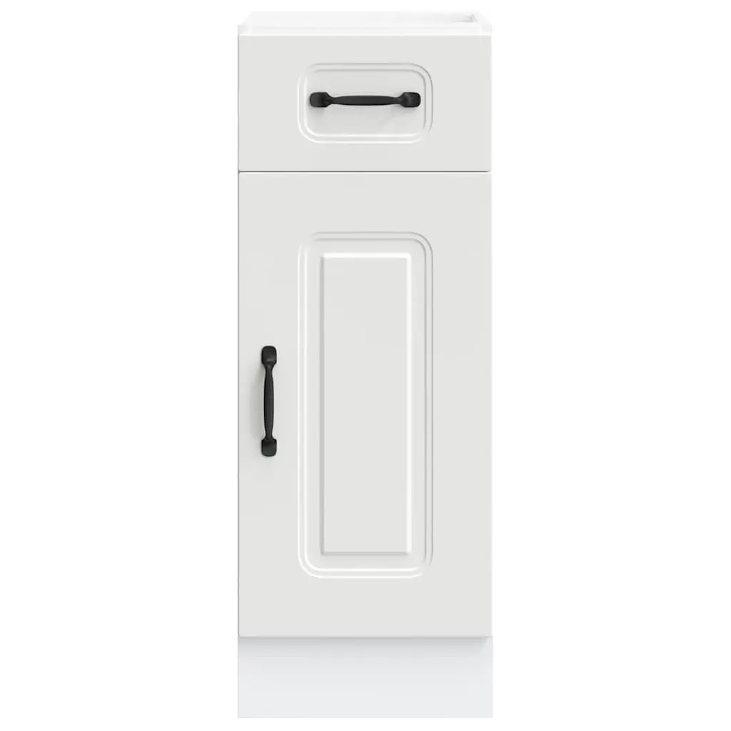White Engineered Wood Kitchen Base Cabinet