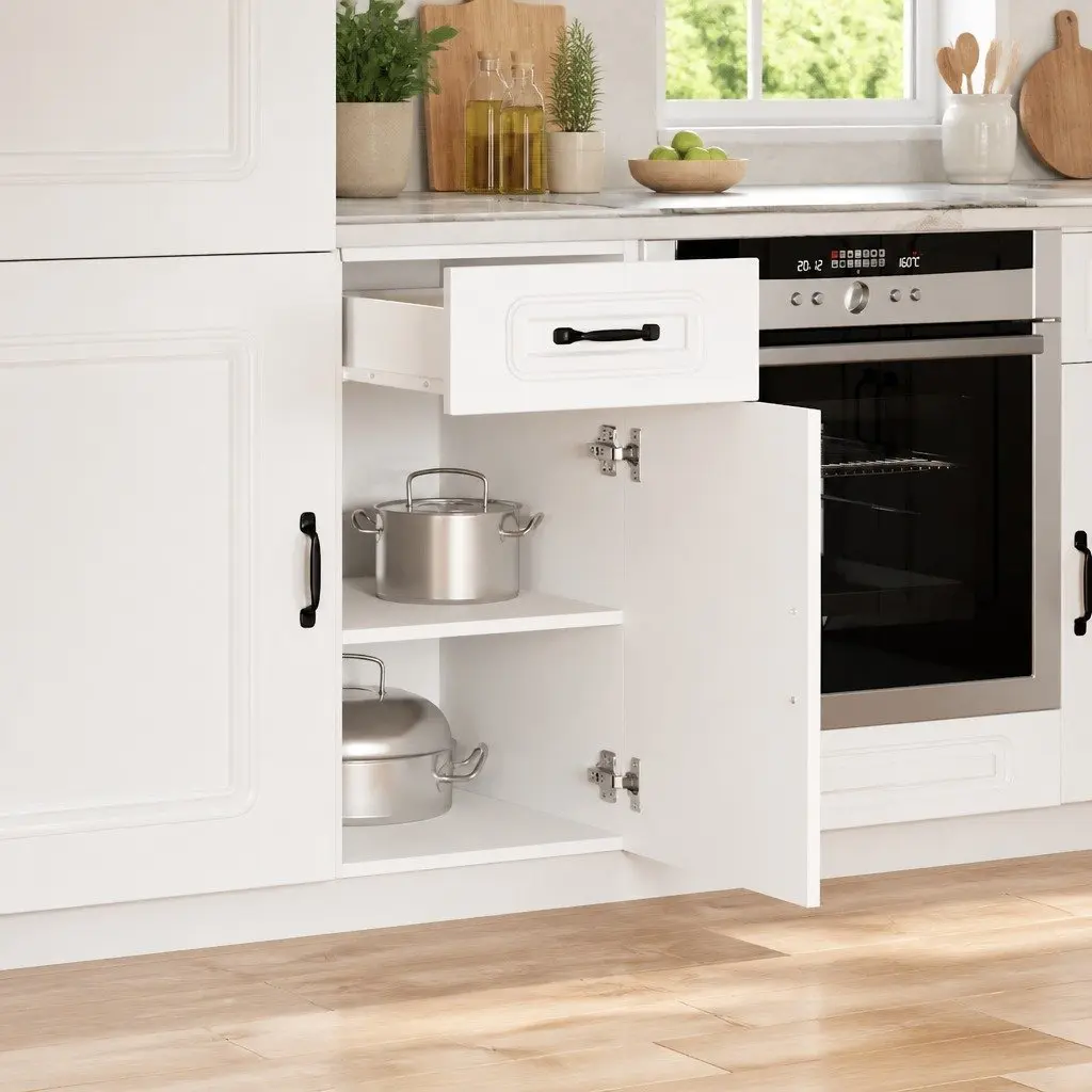 White Kitchen Base Cabinet for Storage
