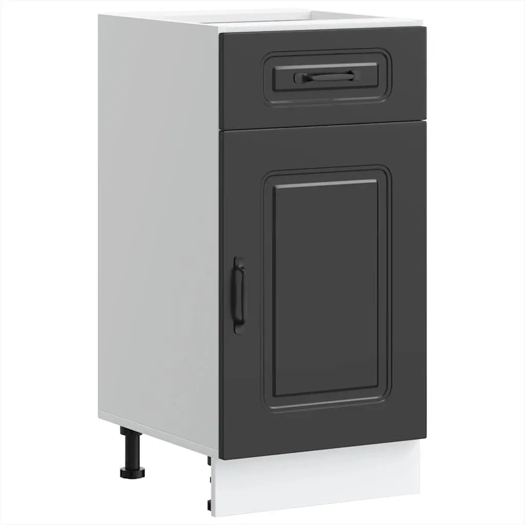 Black Engineered Wood Kitchen Base Cabinet
