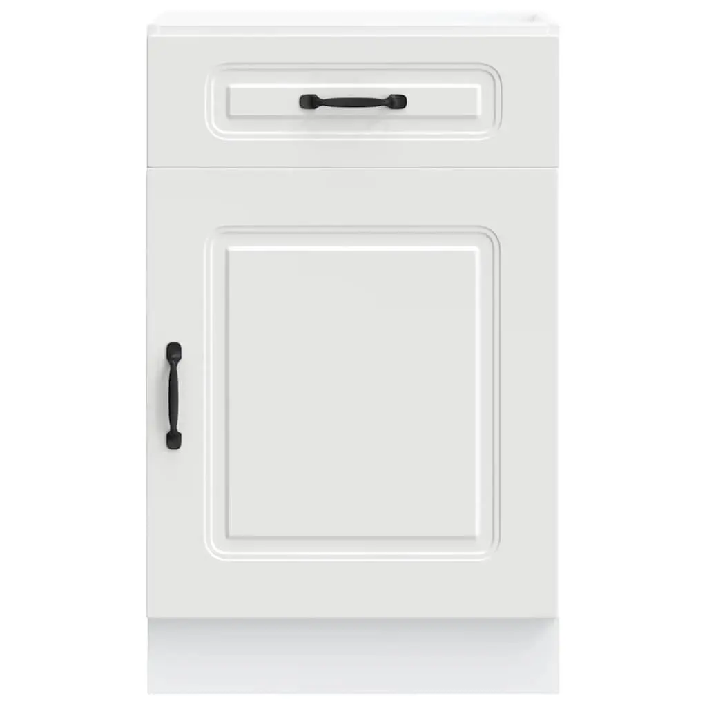White Kitchen Base Cabinet with Engineered Wood