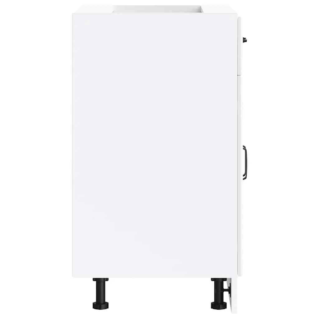 High Gloss White Kitchen Base Cabinet for Durable Storage