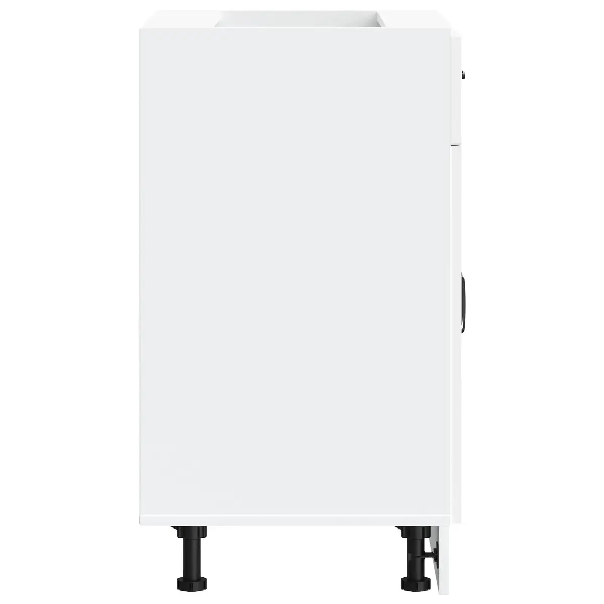 White Kitchen Base Cabinet with Adjustable Feet