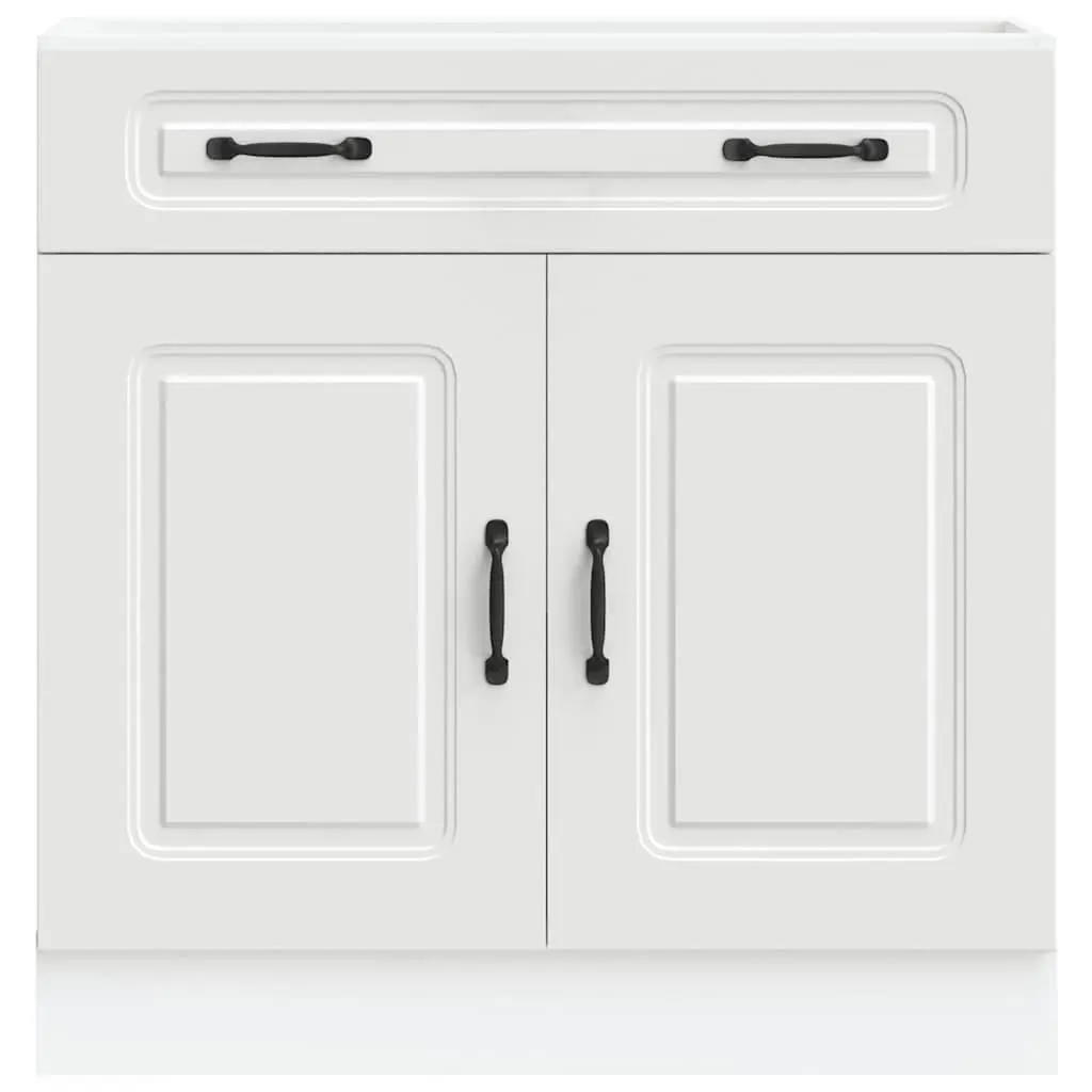 White Kitchen Base Cabinet with Adjustable Feet