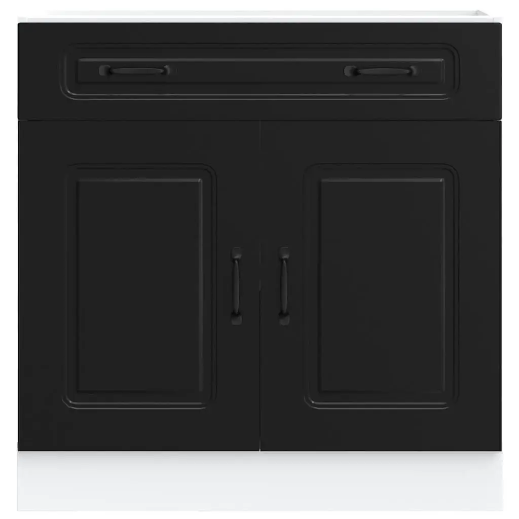 Black Engineered Wood Kitchen Base Cabinet