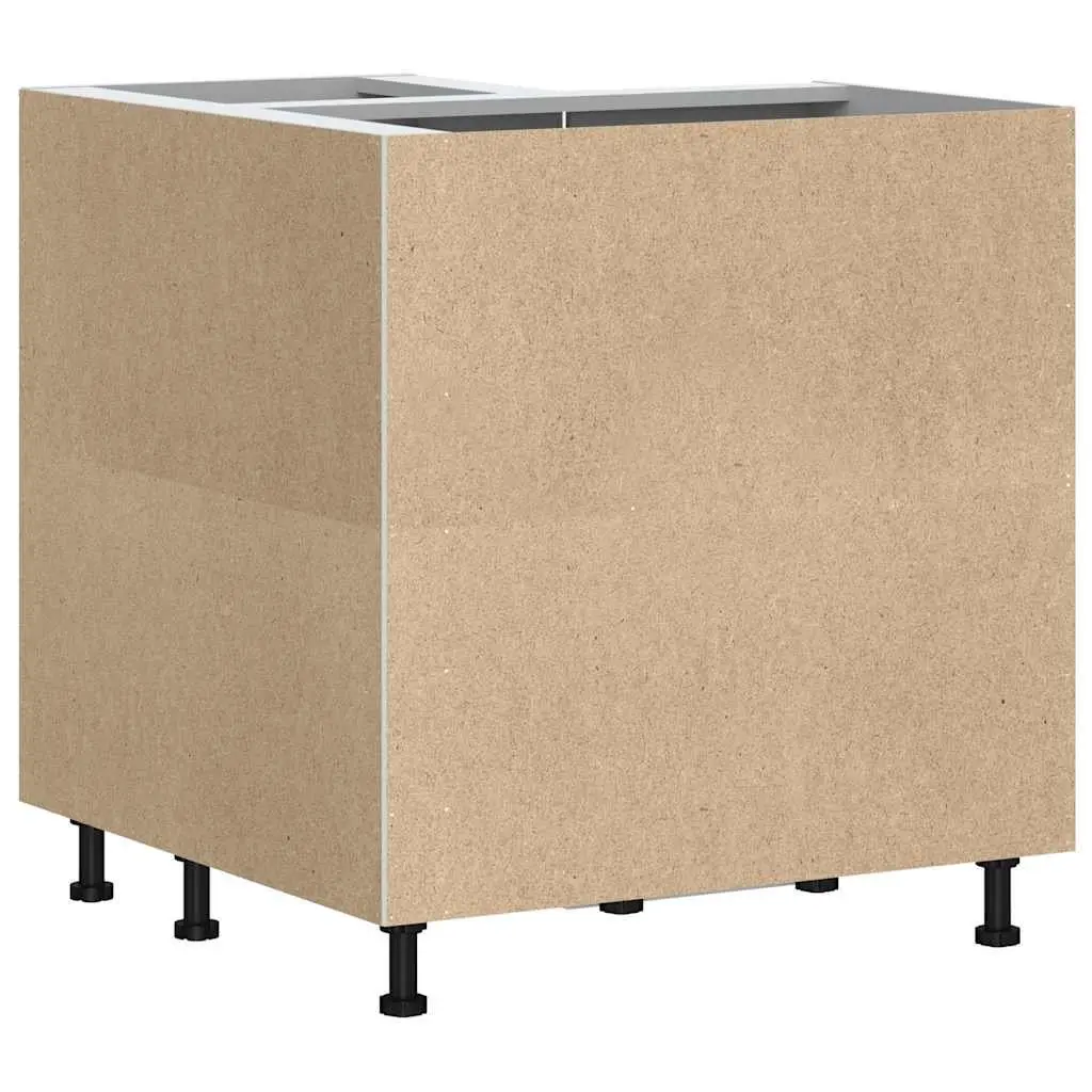 High Gloss White Corner Base Cabinet for Kitchen Storage