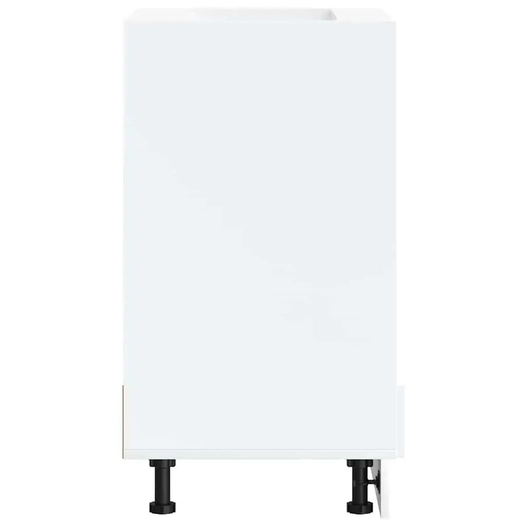 White Engineered Wood Kitchen Oven Cabinet