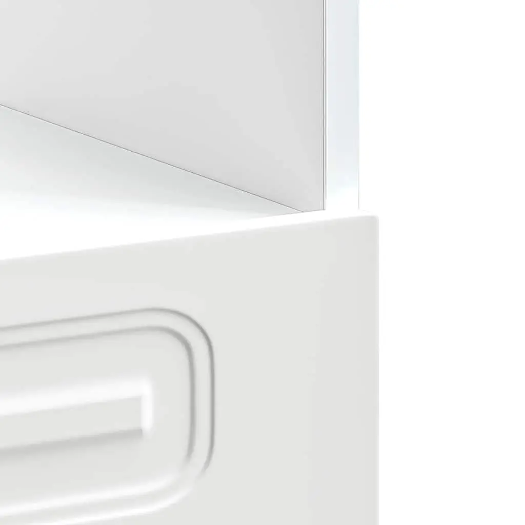 White Engineered Wood Kitchen Oven Cabinet