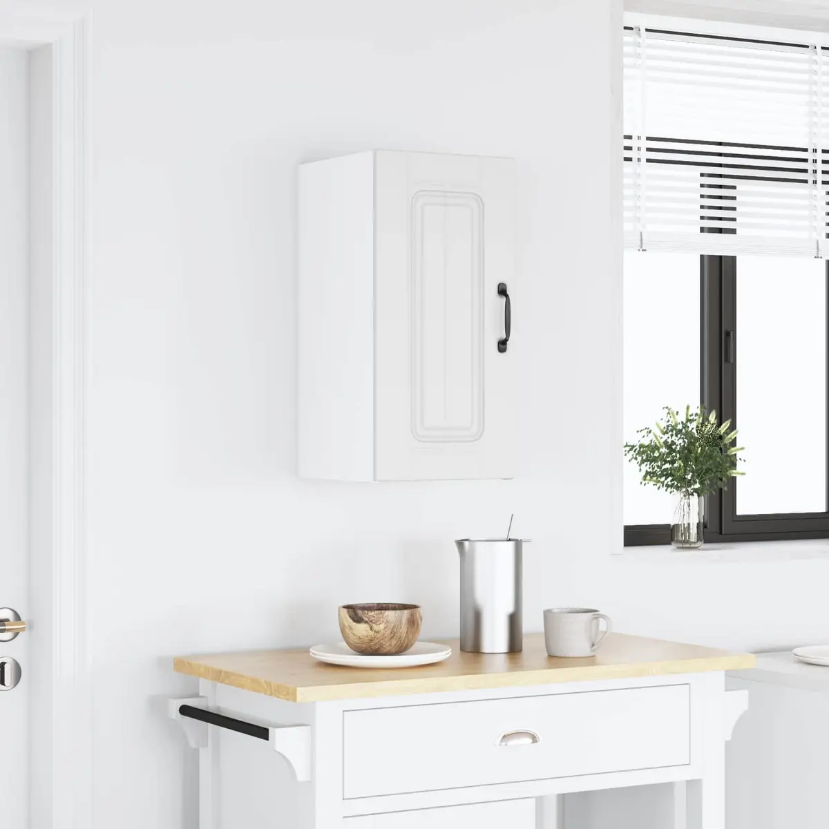 Kitchen Wall Cabinet Engineered Wood White