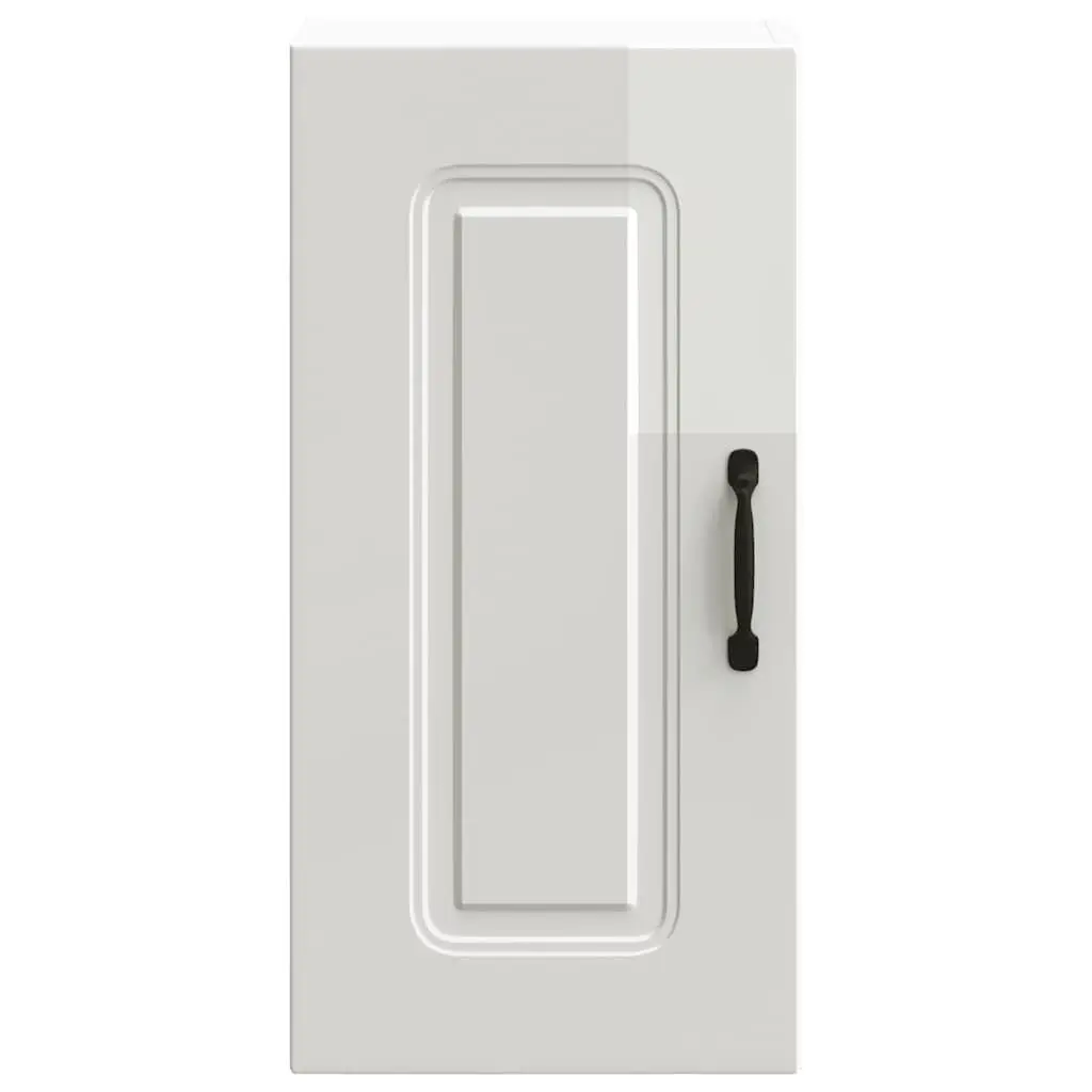 White High Gloss Storage Cupboard Door Engineered Wood Kitchen Wall Cabinet
