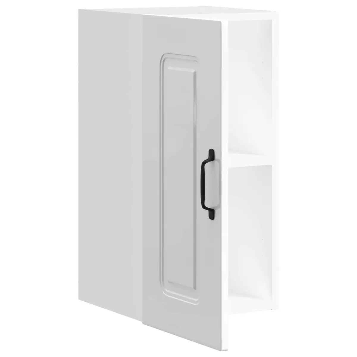 White High Gloss Storage Cupboard Door Engineered Wood Kitchen Wall Cabinet