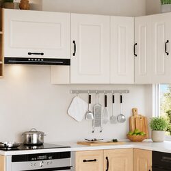 Durable White Engineered Wood Wall Cabinet for Storage