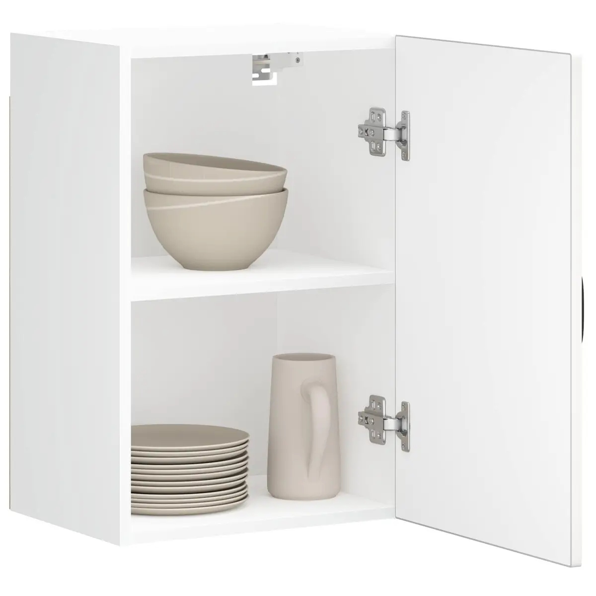 White Engineered Wood Wall Cabinet for Storage