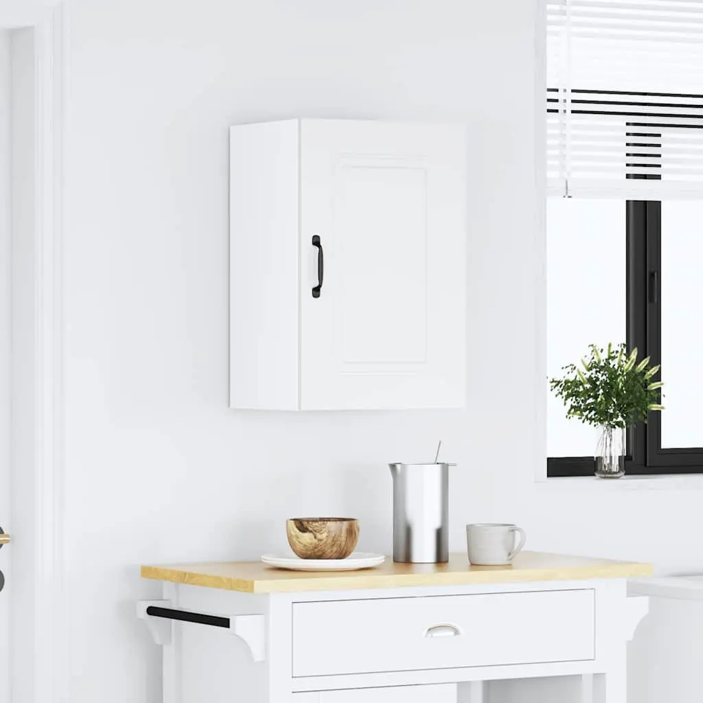 White Engineered Wood Wall Cabinet for Storage