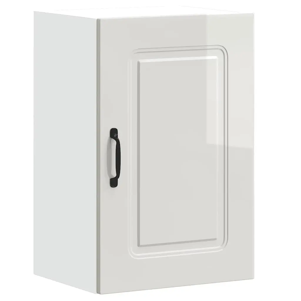 High Gloss White Kitchen Wall Cabinet with Organiser
