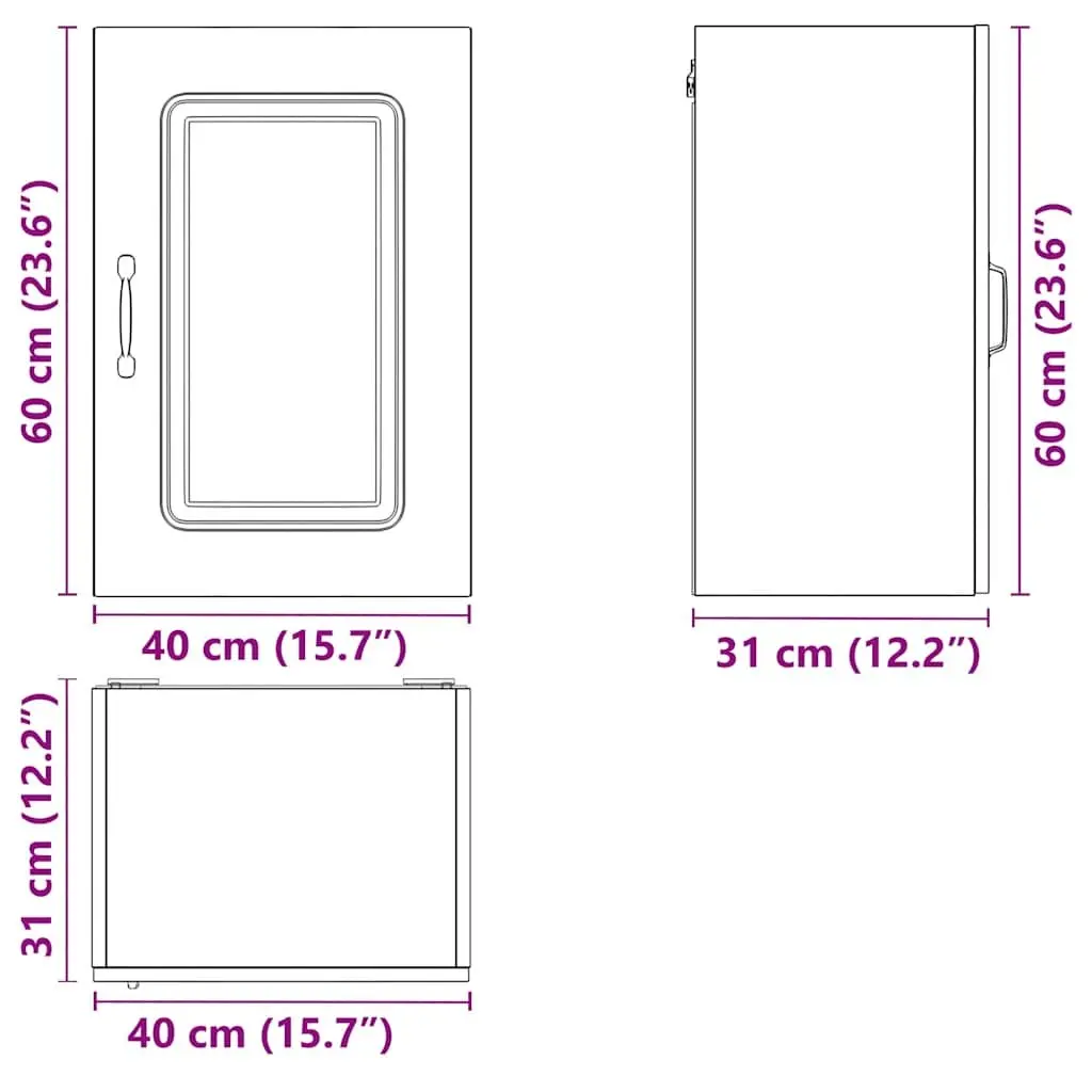 High Gloss White Kitchen Wall Cabinet with Organiser