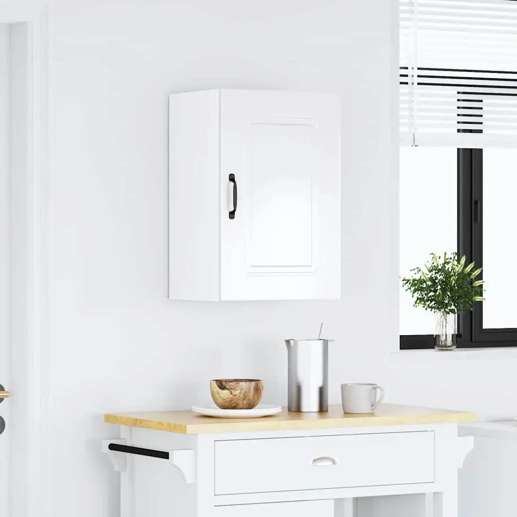 High Gloss White Kitchen Wall Cabinet with Organiser