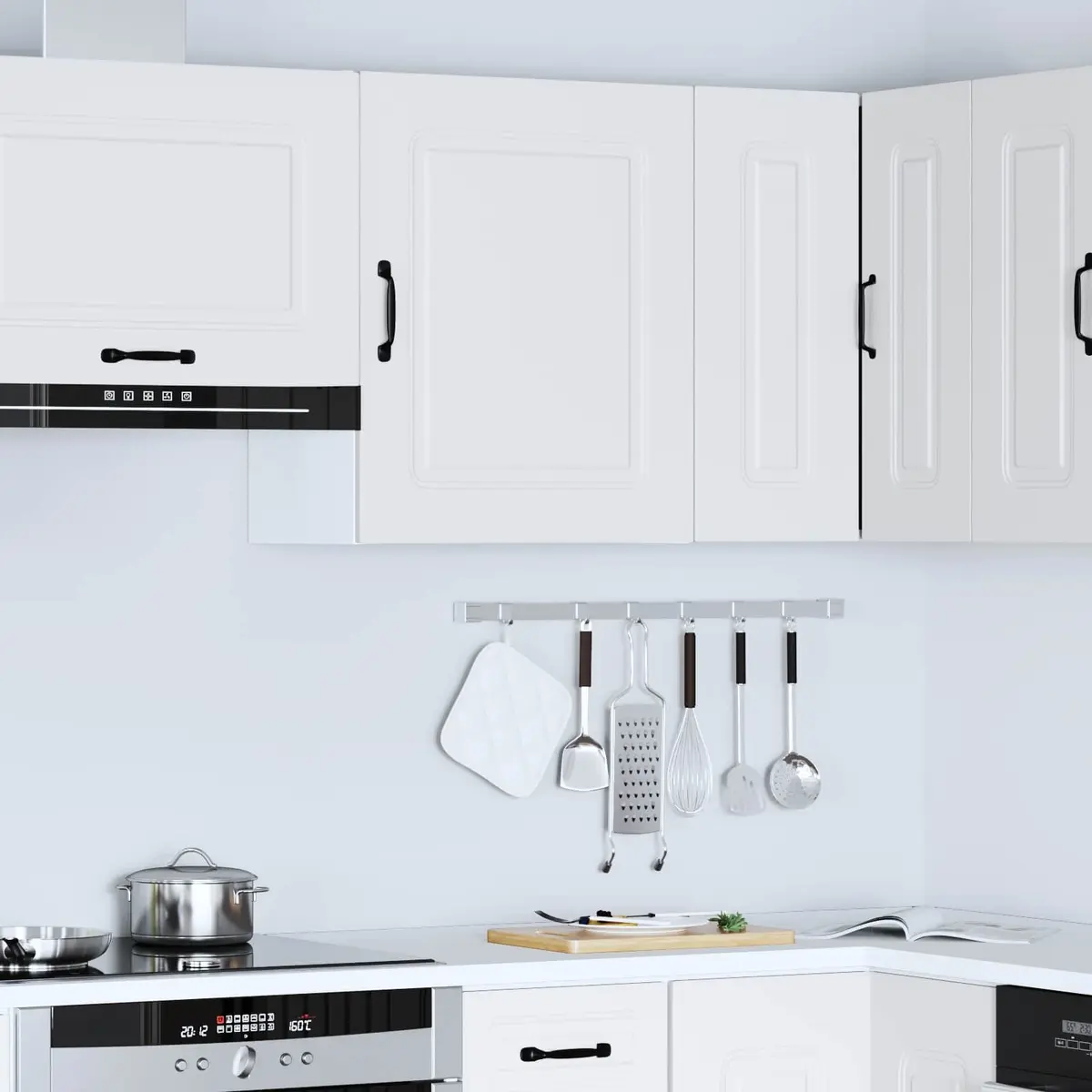 White Engineered Wood Kitchen Wall Cabinet